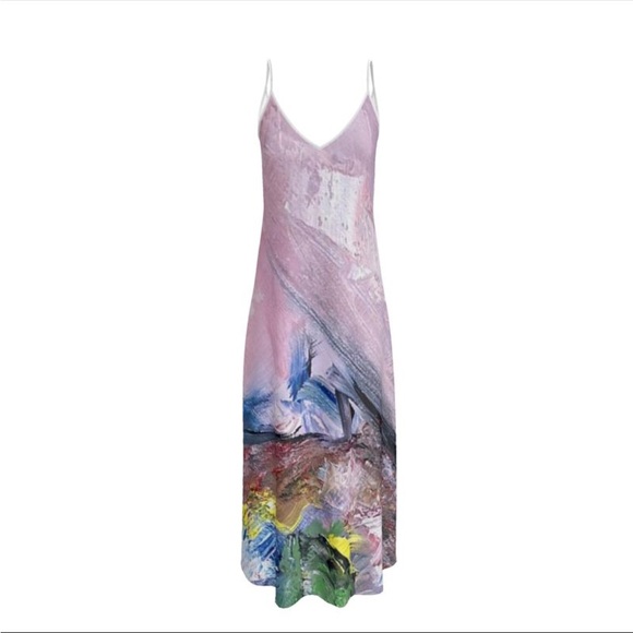 Brand New- WEARABLE ART  Silk-Like Slip Dress Miracle - Made in London - Picture 7 of 15